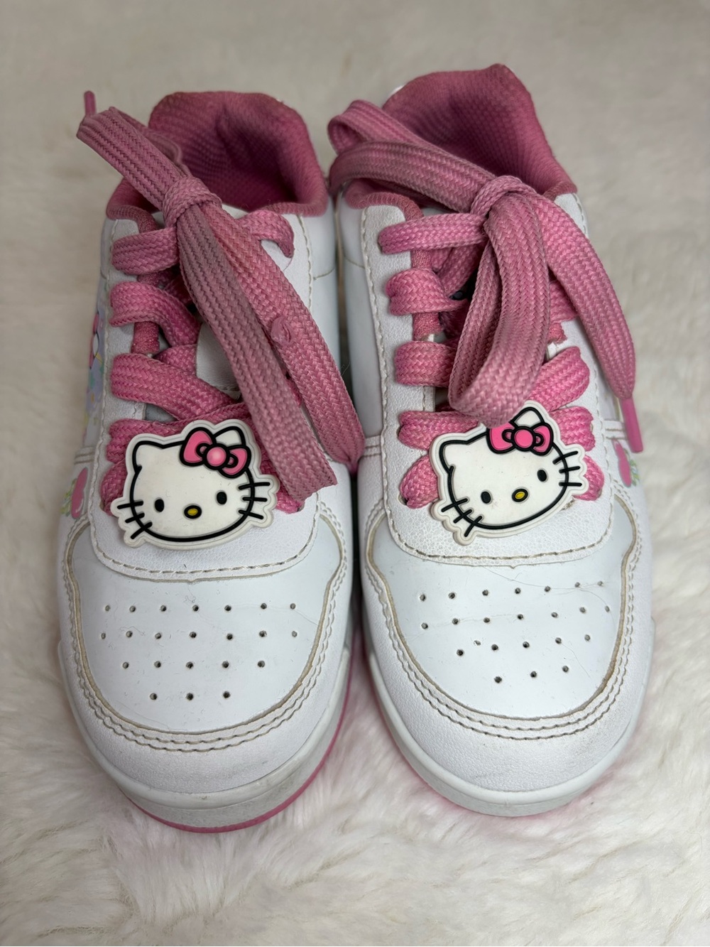 Hello Kitty Sanrio Little Girls Sneakers/ Tennis Shoes Size 11 White & Pink